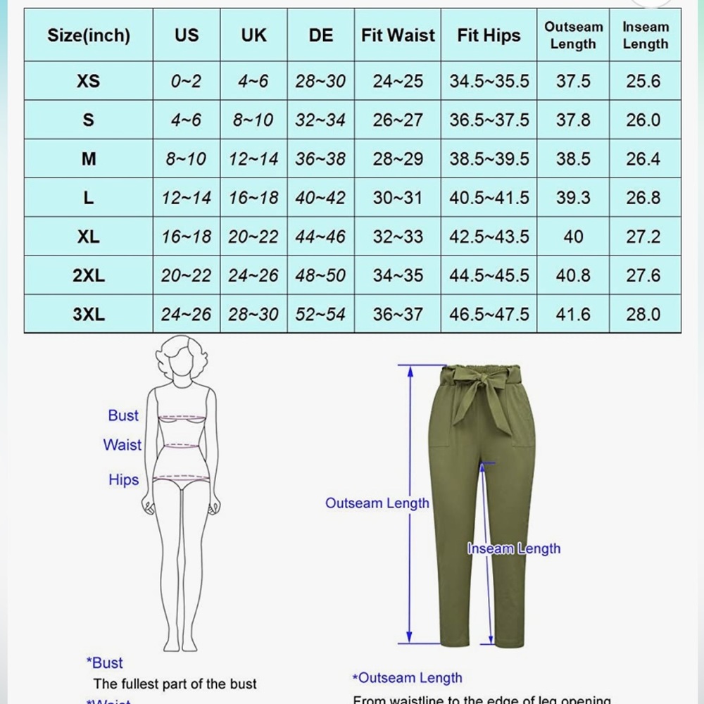 NWT! Navy High rise ankle trousers with tie front - Picture 5 of 5